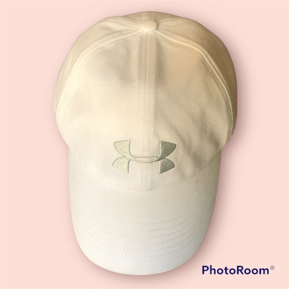 Womens under armour white hat with adjustable brass cup-let on the back One size - Picture 1 of 2